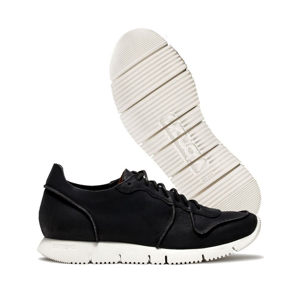 Vibram Sole Buttero Carrera Mens Sneakers Black Australia (NMA741506)